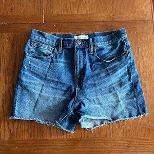 Madewell High Rise Denim Shorts, Size 28